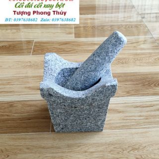 Cối đá vuông cổ xưa đk 12cm