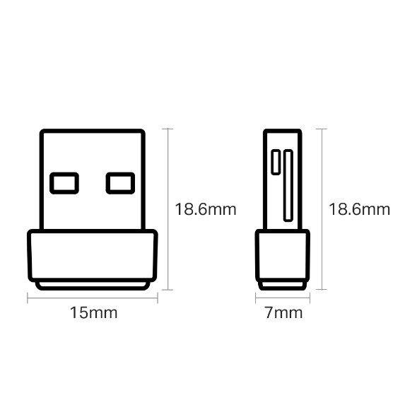 USB mạng Wi-Fi băng tần kép - TP-Link Archer T2U Nano - Bộ chuyển đổi USB Wi-Fi Nano AC600 - Hàng Chín