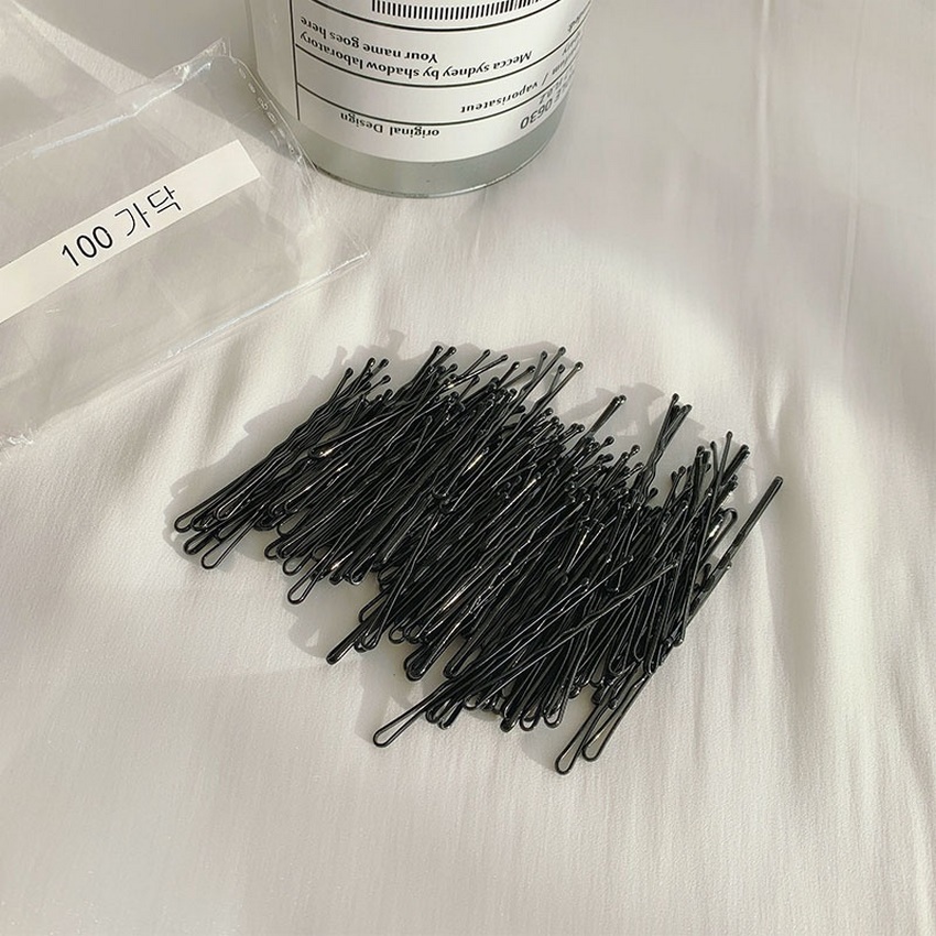 Kẹp tóc mái kẹp tăm đen giữ mái phong cách Hàn Quốc set 10 cái tiện dụng DANA