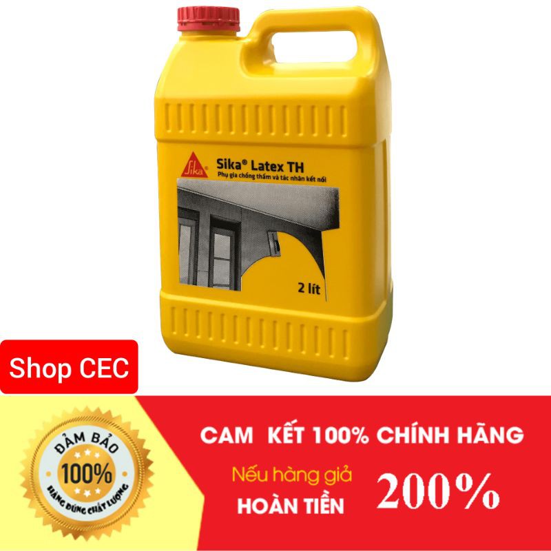 Sika Latex TH can 2 lít chắt chai lẻ - Phụ gia chống thấm và kết nối SLT02 [CEC Store]