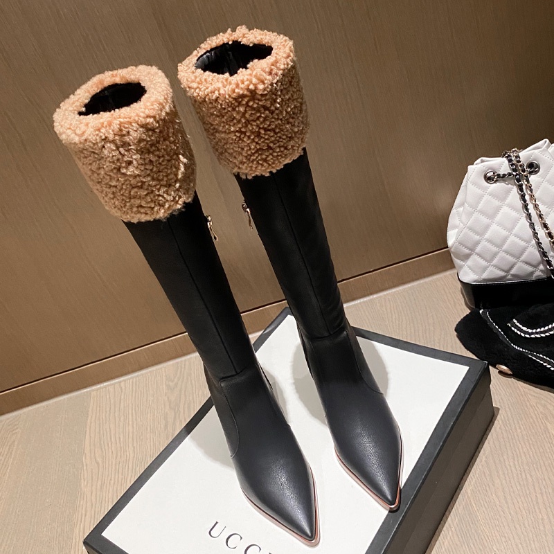 👢👢Boots Cao Gót Cao Cấp Phối Lông Cừu Ám Áp👢👢