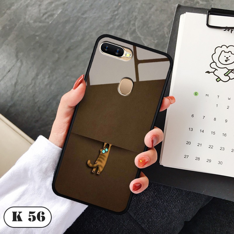 Ốp lưng kính 3D cho Oppo A7 -A5S -A12 -Realme 2