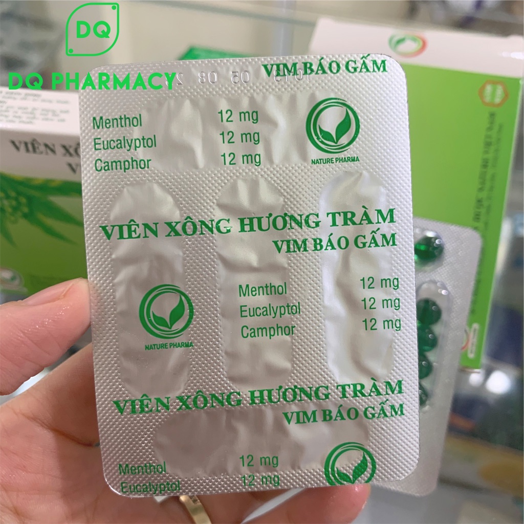 Viên xông hương tràm vim bao gấm - Hộp 2 vỉ 20v