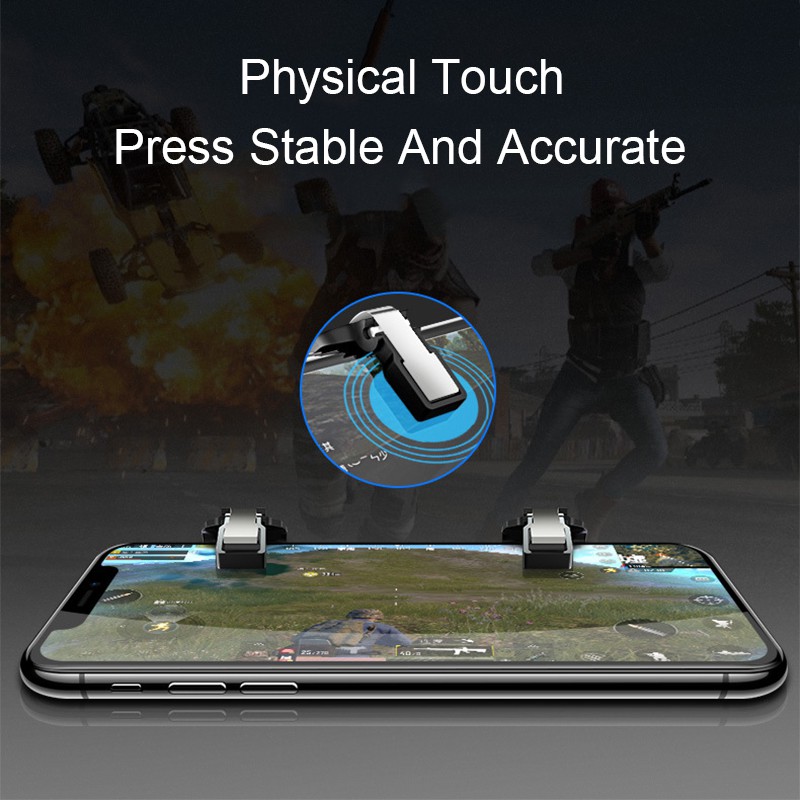 PUBG Mobile Controller Gamepad Trigger Shooter Button Controller Joystick Fast Shooting Button Aim Key L1 R1 Joystick Gamepad For IOS Android Mobile Phone