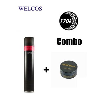 [COMBO]  gôm xịt tóc Luxurious 420ml + Sáp vuốt tóc tạo kiểu SEBA  80g chính hãng CB15