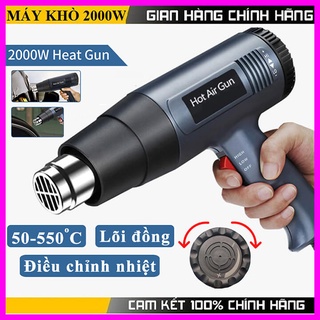 Máy khò nhiệt màng co 2000W cầm tay chính hãng, khò hơi nóng bọc màng co, dán decal, đóng seal hộp, có chỉnh nhiệt