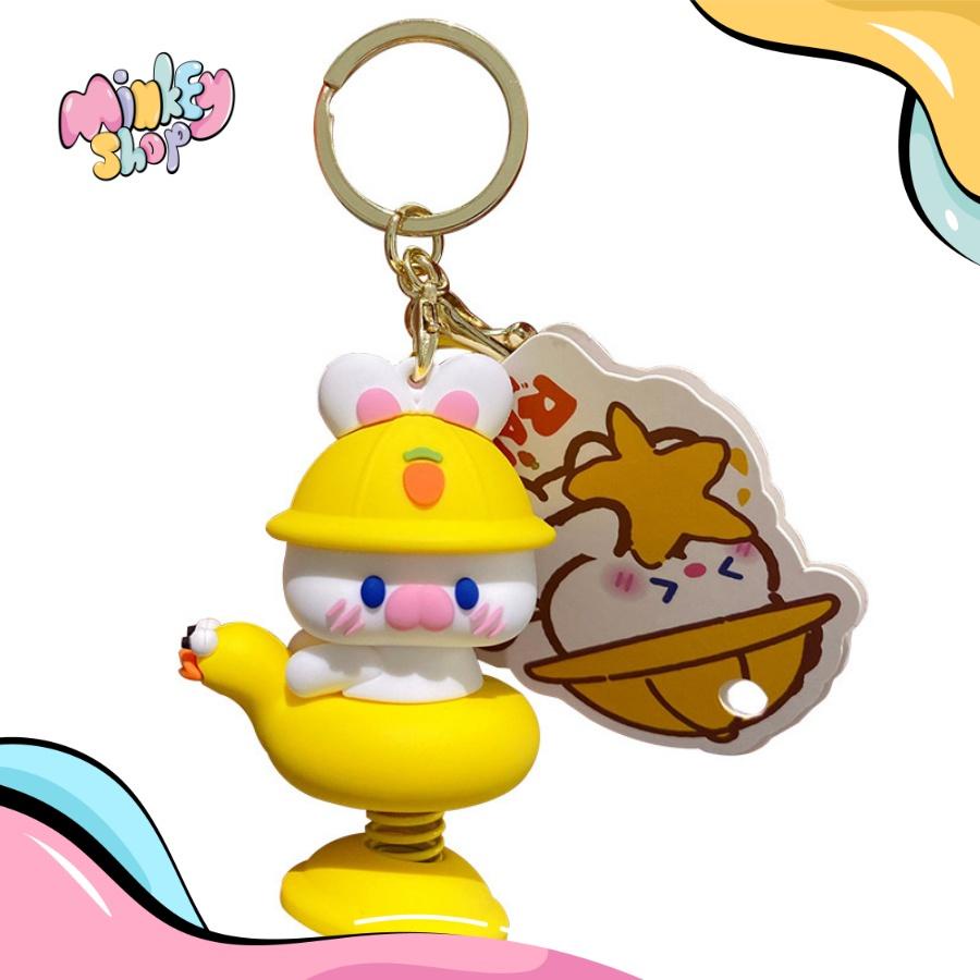 Móc Khoá Vịt LILI Thú Nhún Đáng Yêu Nhiều Mẫu Dễ Thương Phụ Kiện Túi Xách, Balo, Cặp Xách Cute 02MKV -Min