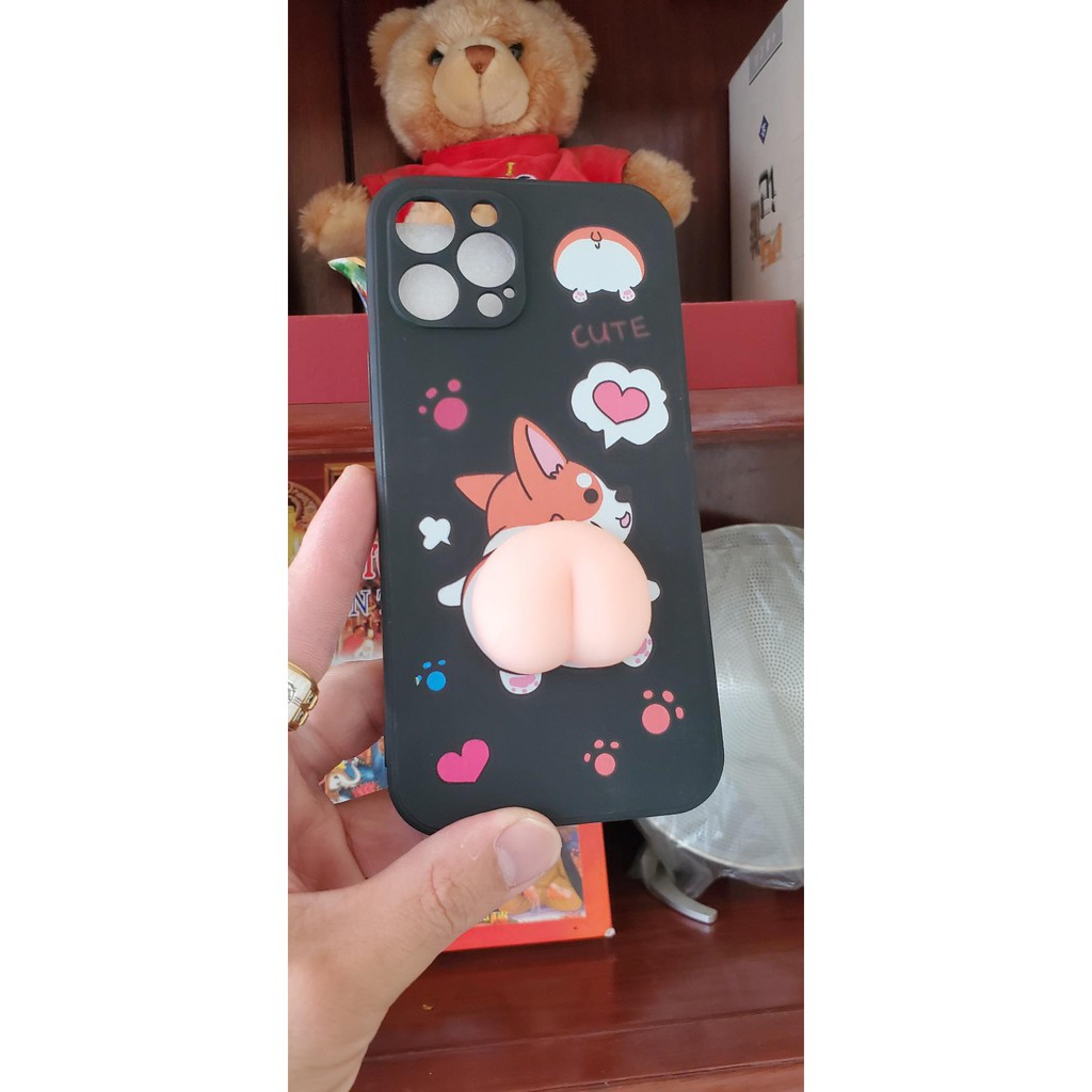 | Ốp MOCHI | Ốp Lưng ip Gắn Mochi Cạnh Vuông 6G đến Xsmax Dễ Thương