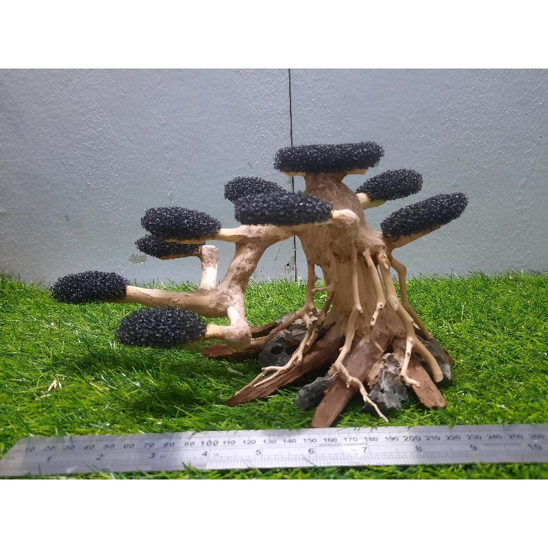 Lũa bonsai xốp cấy rêu Ngan 20, cao 15cm
