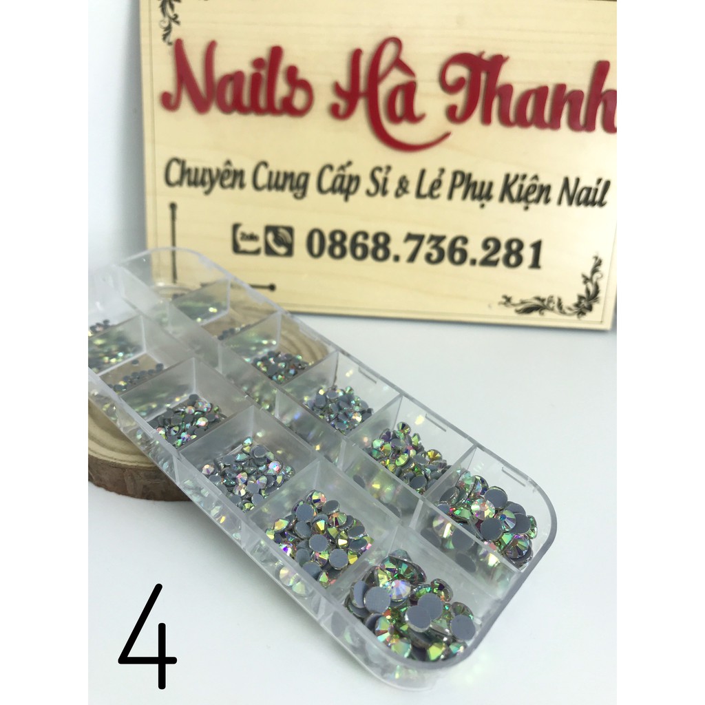 Đá Chân Keo Đính Móng Khay 1440 Viên -  4 Crystal AB 835