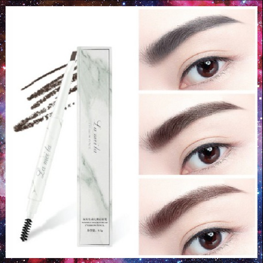 (hàng Mới Về) Chì Kẻ Lông Mày Lameila 2 Trong 1 7 Màu Tùy Chọn