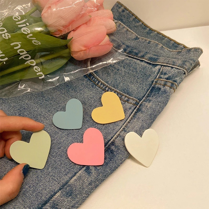 Kẹp Tóc Hình Trái Tim Màu Kẹo Phong Cách Hàn Quốc Dễ Thương Dành Cho Nữ