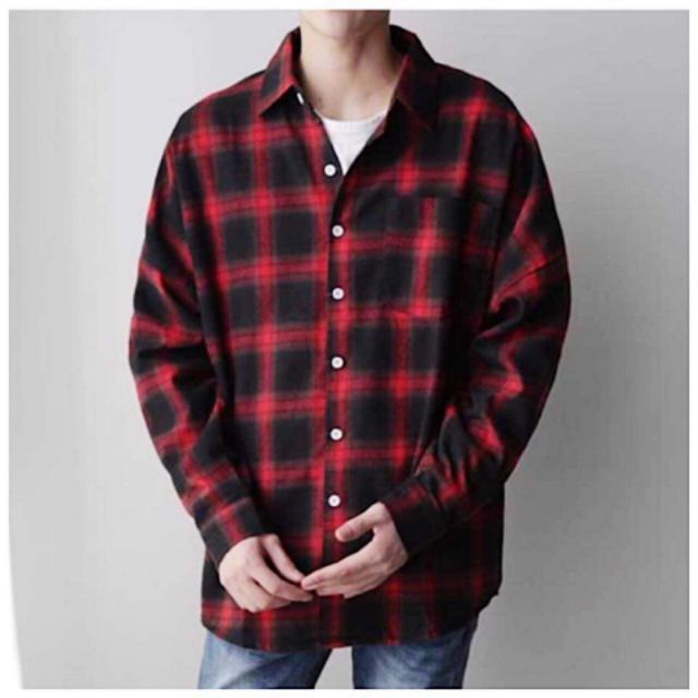 Sơmi CARO unisex - M,L,XL - Nam, nữ đều mặc ok -♡ HÀNG CÓ SẴN