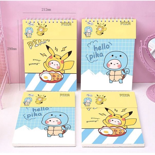 Sổ giấy vẽ gáy lò xo đa dạng họa tiết dễ thương