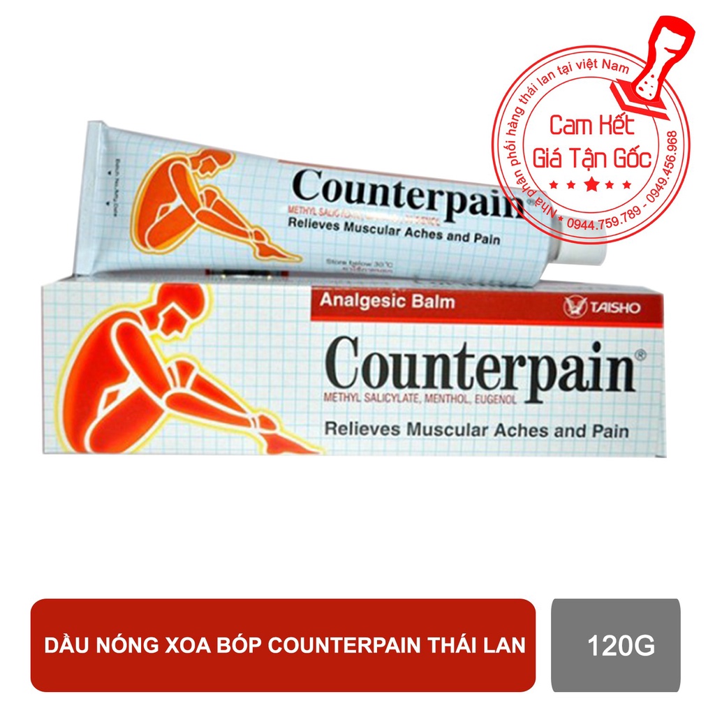 Comb0 10 Trai Dầu xoa bóp 120gr Counterpain Thái Lan