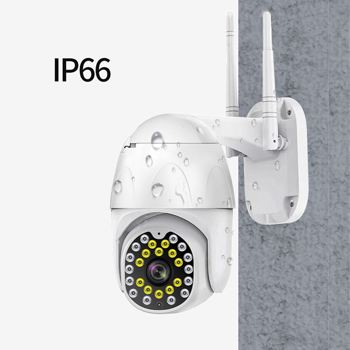 Camera IP ngoài trời X6000S 26 Bóng LED Xoay 360 độ FullHD 1080P chống nước chống bụi dùng ứng dụng Yoosee