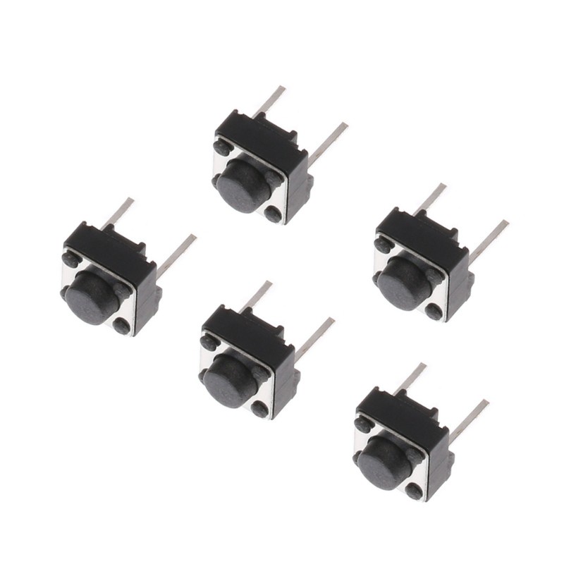 YIN 100 Pcs 6x6x5mm 2 Pin Micro Momentary Push Button Tactile Switch