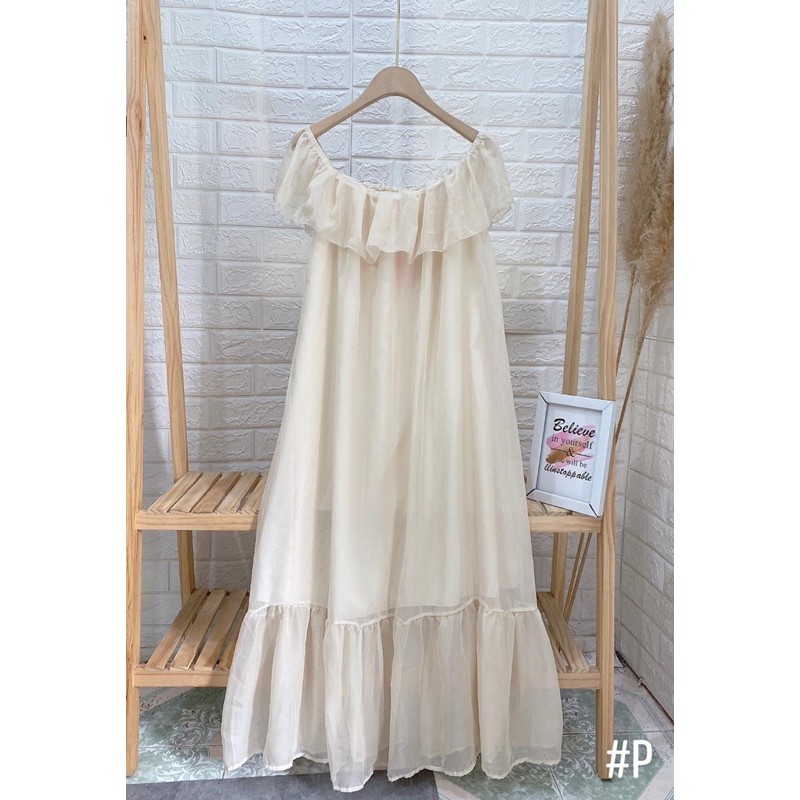 [Mã FAGREEN245 giảm 10% tối đa 30K đơn 99K] Đầm Maxi tơ trễ vai dáng dài hàng đẹp 2 lớp⚡️Ảnh thật | BigBuy360 - bigbuy360.vn