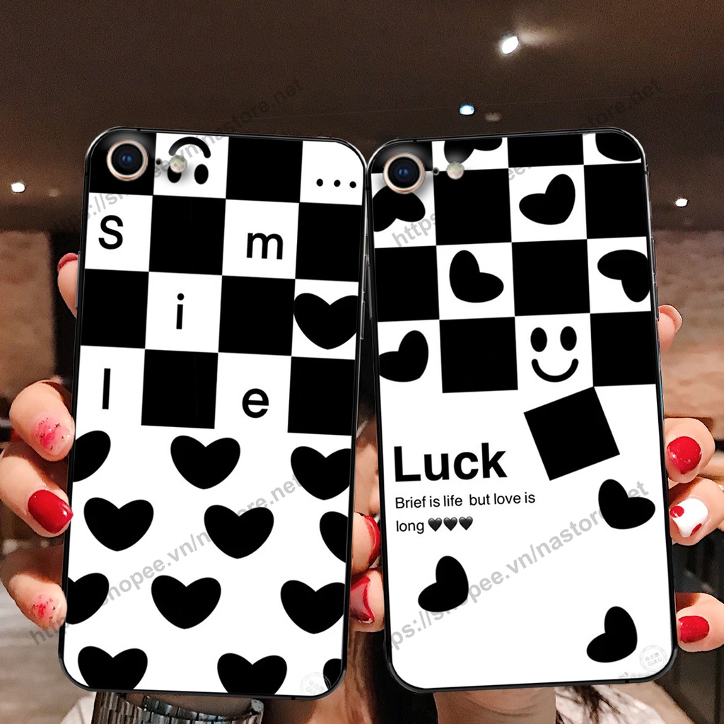 Ốp lưng Iphone 5/5S/5SE- IPHONE 6/6S-IPHONE 6/6S PLUS-IPHONE 7/8-IPHONE SE 2020 trái tim caro, mikey beabrick cute