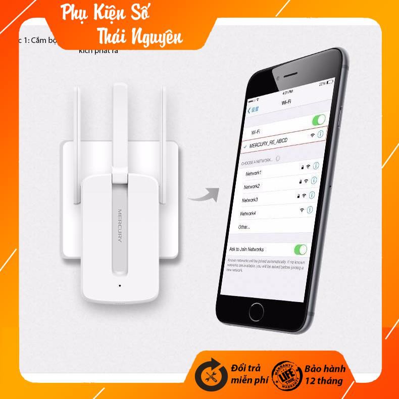 Bộ Kích Sóng Wifi 3 Râu Mercury Cực Mạnh MW310RE ( Hàng chính hãng BH 12 Tháng) | BigBuy360 - bigbuy360.vn