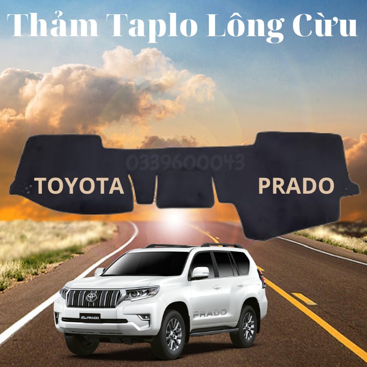 Thảm Taplo Lông Cừu Chống Nóng, Bảo Vệ Taplo Xe Toyota Prado