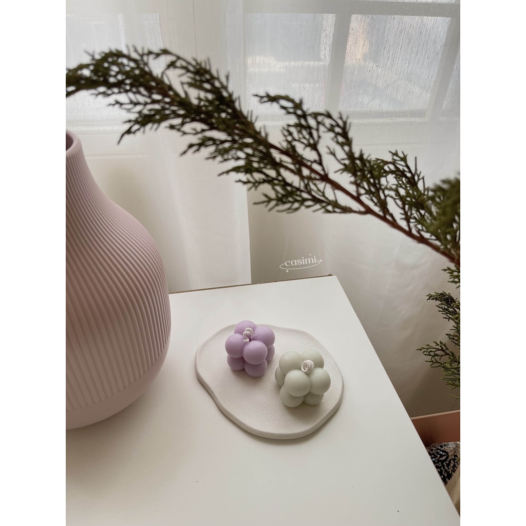 Khay decor đựng trang sức đa năng, dĩa sứ trắng đựng bánh NO SHAPE chụp sản phẩm Casimi Decor