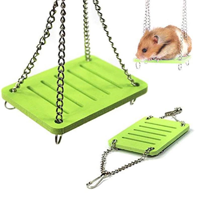 Đồ chơi xích đu luyện tập thể dục treo lồng dành cho vẹt/ chuột hamster