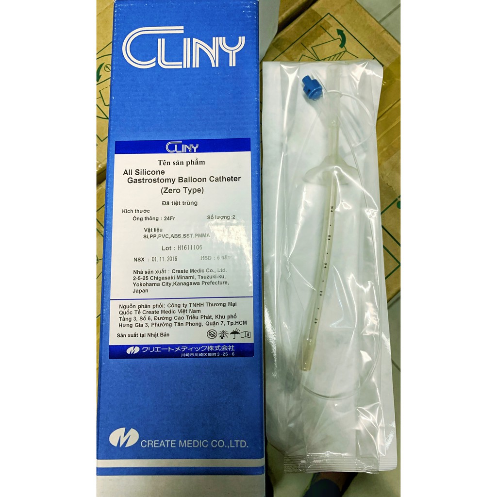 ỐNG ZERO TYPE  CLINY  - Ống Silicone có bóng chèn thay thế dạ dày - thành bụng (mở dạ dày ra da)