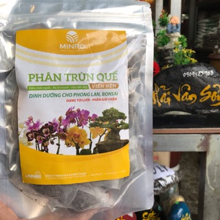 Phân trùn quế dạng viên nén túi lưới- Dinh dưỡng cho phong lan, bonsai
