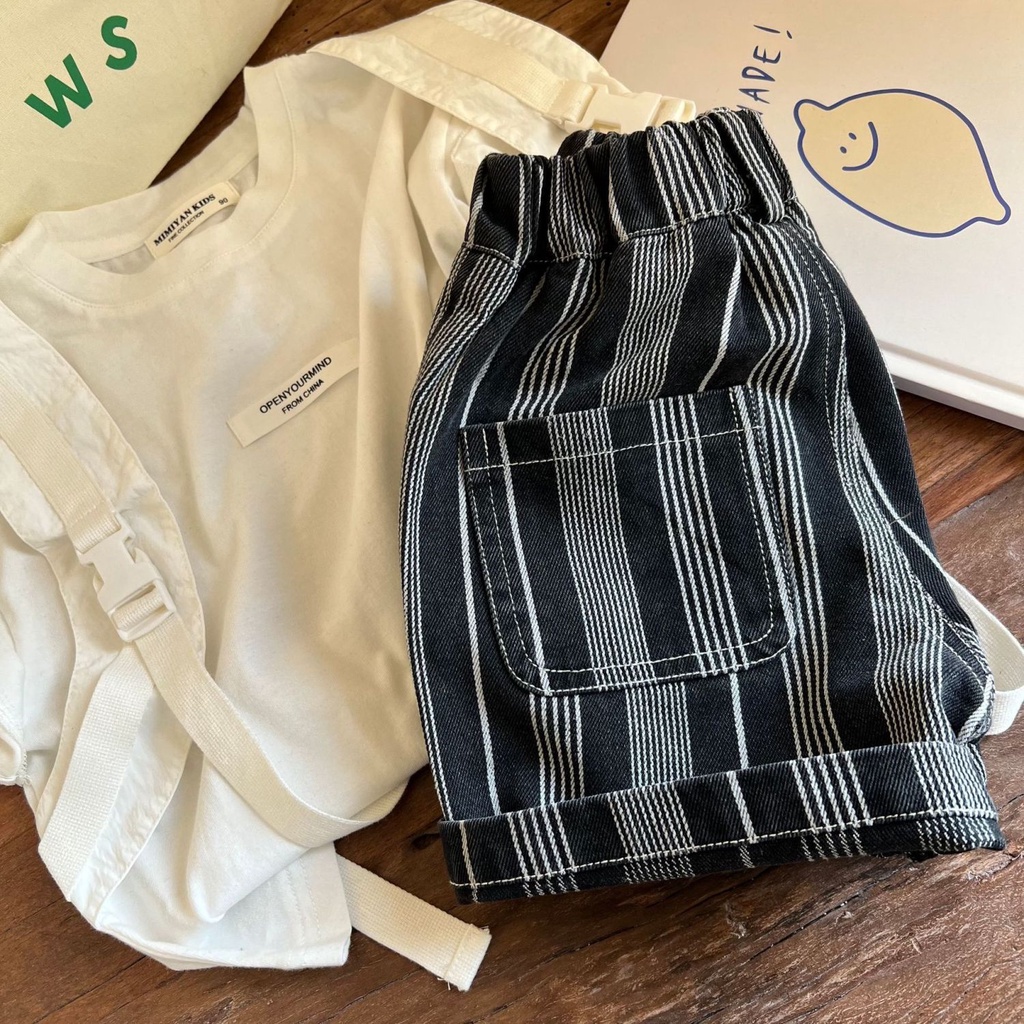 Hàng Mới Về Mới Quần Short Denim Cotton Dáng Rộng Thoải Mái Thời Trang Mùa Hè Cho Bé Trai Và Gái