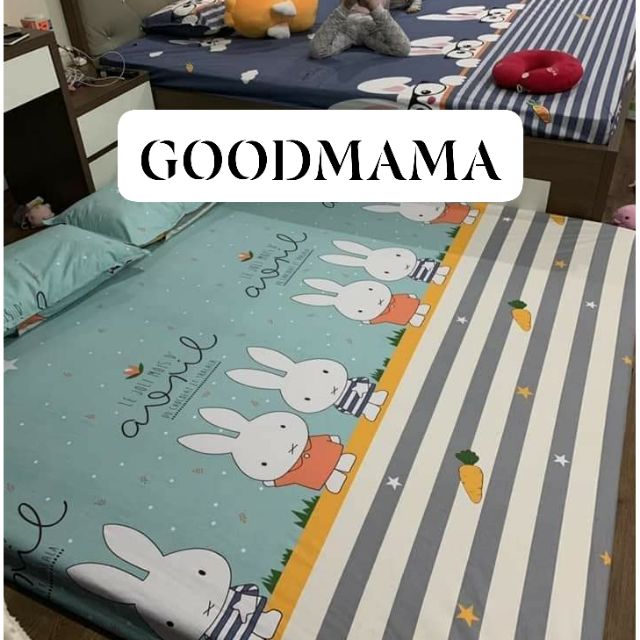 GA CHỐNG THẤM COTTON 1m8 x2mx10cm(ko vỏ gối)_GOODMAMA GA CHỐNG THẤM_BẢO HÀNH 6 THÁNG_LỖI 1 ĐỔI 1