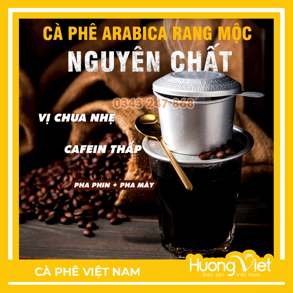 Cà phê rang mộc nguyên chất Đà Lạt, không bơ, thích hợp pha máy, pha phin, cà phê Việt Nam HP 250gr | BigBuy360 - bigbuy360.vn