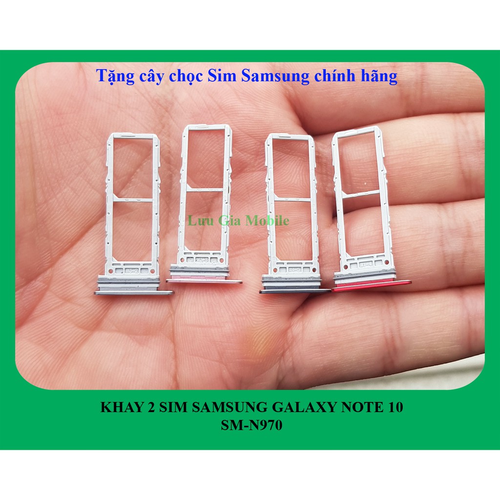 Khay 2 sim Samsung Galaxy Note 10 chính hãng N970 | Galaxy Note 10+ N975 + Tặng cây Chọc sim chính hãng