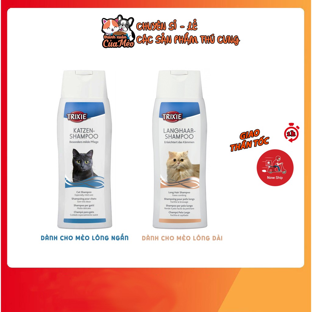 [CHÍNH HÃNG] Sữa Tắm (Đức) Trixie - Dành Cho Mèo CAT SHAMPOO