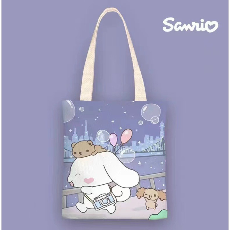 [ CÓ ẢNH THẬT] Túi Canvas Cỡ Lớn Thời Trang Ulzzang Hàn Quốc Học Sinh Sinh Viên Đi Học , Đi Chơi. Họa tiết hoạt hình