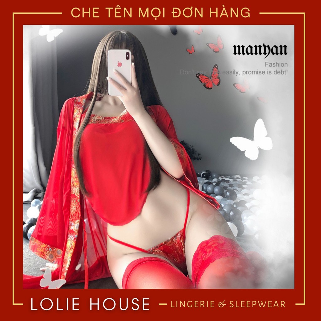 Cosplay cổ trang yếm sexy có áo choàng  - Set váy đầm ngủ cổ trang Trung Quốc gợi cảm LOLIE HOUSE - CP23