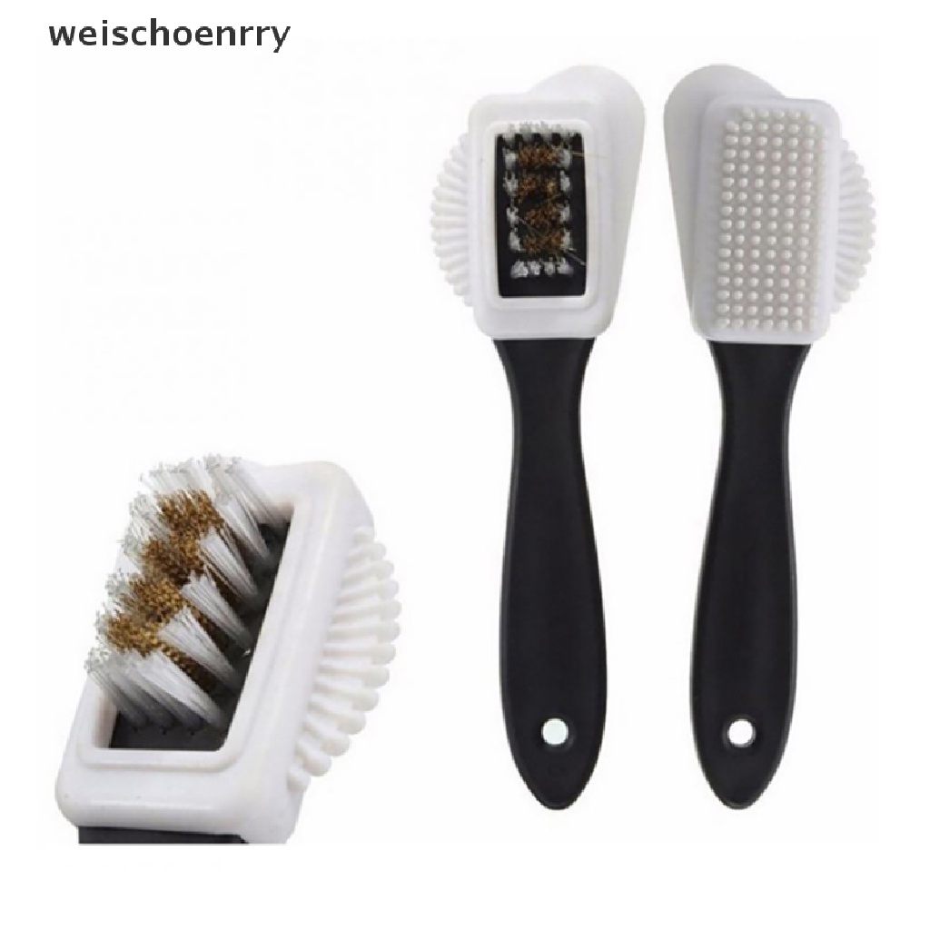 Bàn chải vệ sinh giày da lộn 3 mặt WEIS