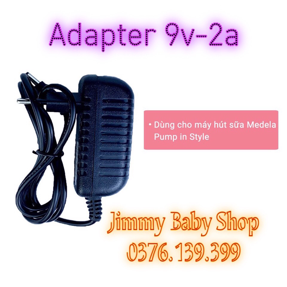 Dây nguồn điện  5v,9v,12v cho máy hút sữa Medela swing,pump,freestyle
