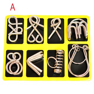 bộ đồ chơi giải đố metal wire puzzle 8 - 18 món