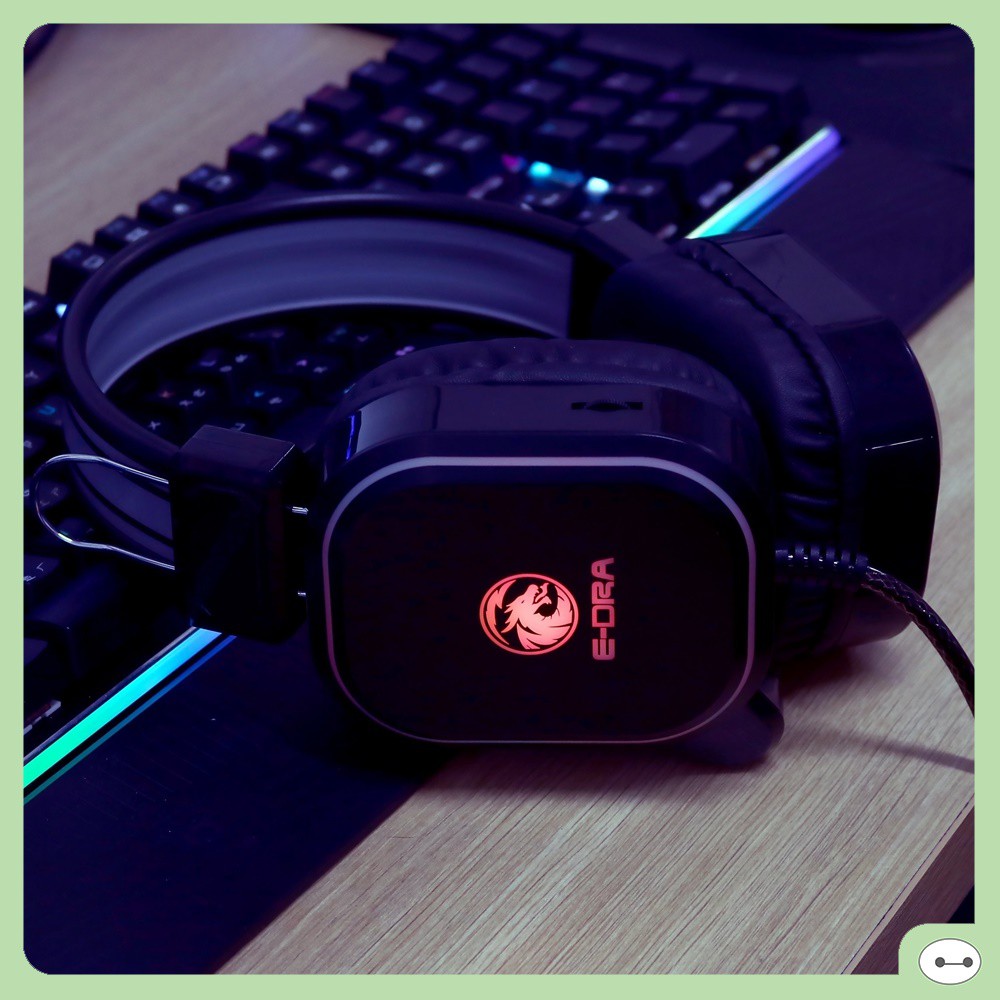 TAI NGHE GAMING E-DRA EH401 LED RGB HÀNG CHÍNH HÃNG