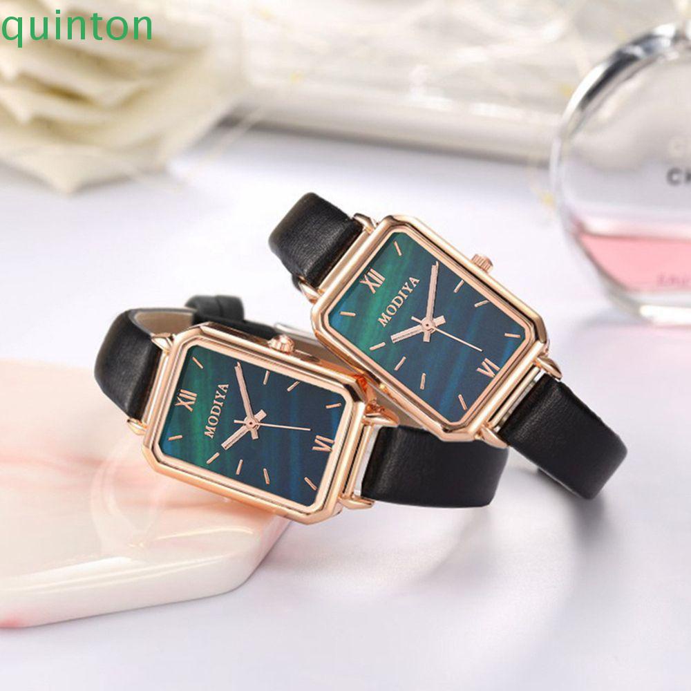Đồng Hồ Đeo Tay Mặt Vuông Nhỏ Dây Da Mỏng Điều Chỉnh Được Cá Tính Cho Nam Và Nữ