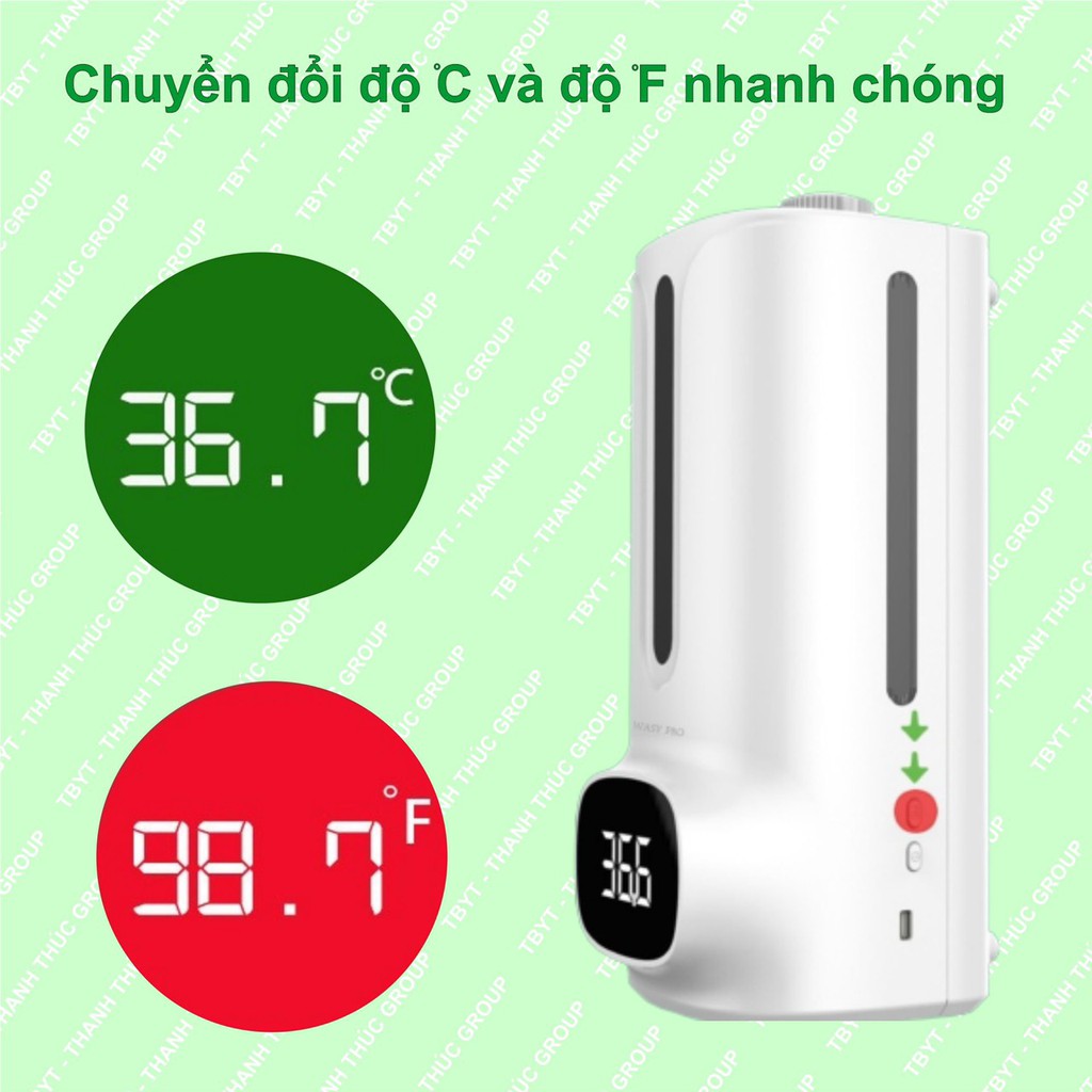 [Tặng Gel Rửa Tay] Máy Đo Thân Nhiệt Và Rửa Tay Tự 2 Động  2 in 1 K9 Pro Có Chân Đế