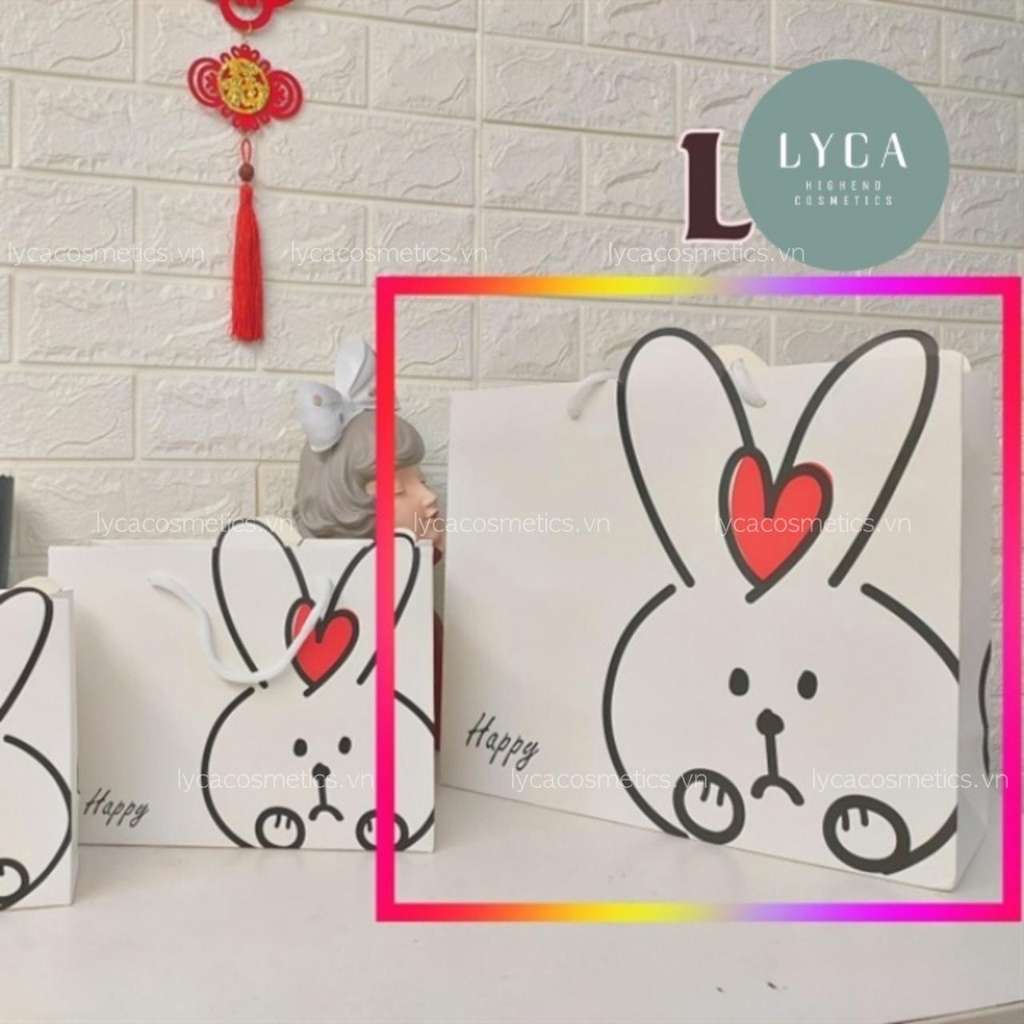 Túi Giấy Đựng Quà Tặng - Túi Tai Thỏ Siêu CUTE