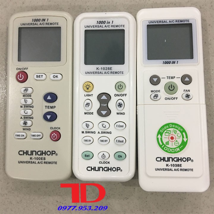 Điều khiển máy lạnh đa năng CHUNGHOP K-100ES