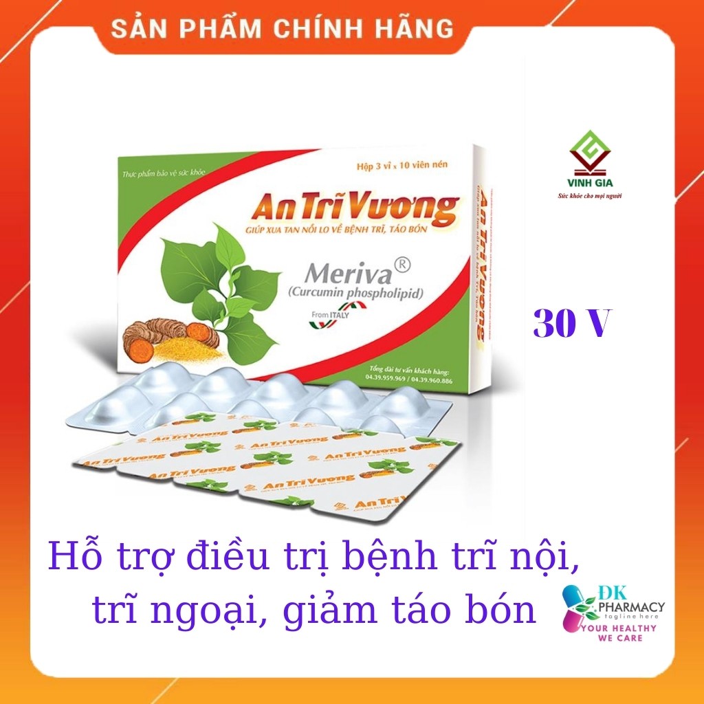 An Trĩ Vương- Hỗ trợ điều trị và phòng bệnh trĩ nội, trĩ ngoại và trĩ hỗn hợp, phòng ngừa táo bón, giúp bền thành mạch