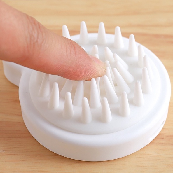 Bàn chải gội đầu silicon mềm MINIJUME có túi khi bảo vệ tóc và giúp thư giãn da đầu