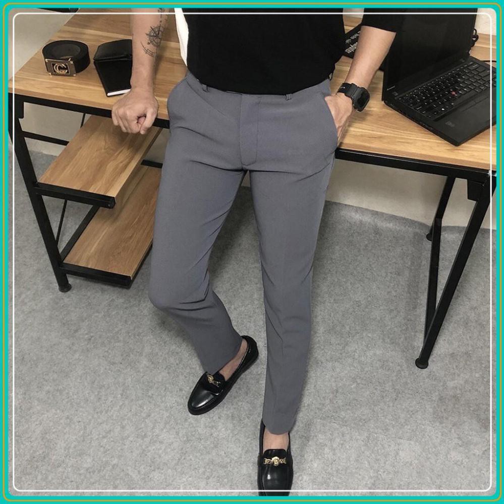 Quần tây - Quần âu nam - Dáng côn trẻ trung, chất vải mềm mịn, dầy dặn, không nhăn, dễ phối đồ với sơ mi