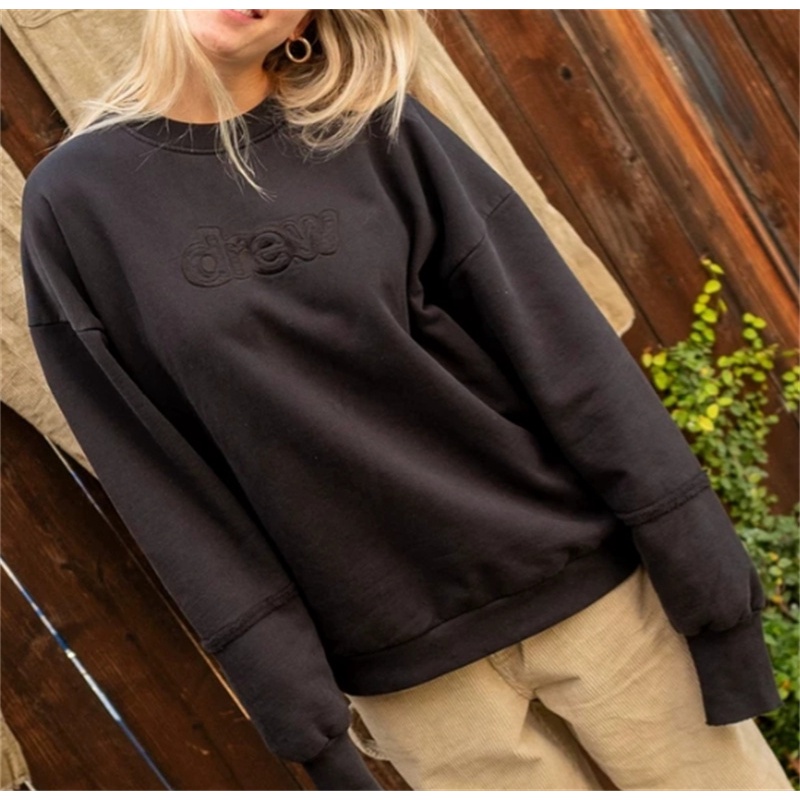 Áo Sweatshirt Cotton Tay Dài Thêu Chữ DR &amp; W Hàng Bán Chạy Plus Size Cho Nam Và Nữ