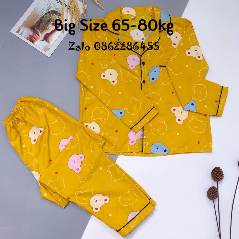 ( BIG SIZE 63-80kg ) Bộ Tay Dài Quần Dài  Kate Lụa 65-85kg | BigBuy360 - bigbuy360.vn