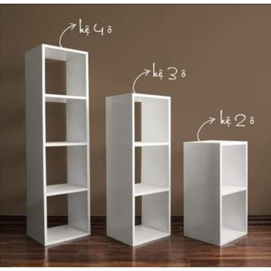 Kệ gỗ Tổ ong 2-3-4 tầng. Kệ sách ô vuông nội thất. Gỗ MDF phủ melatium cao cấp. Lắp ráp đơn giản